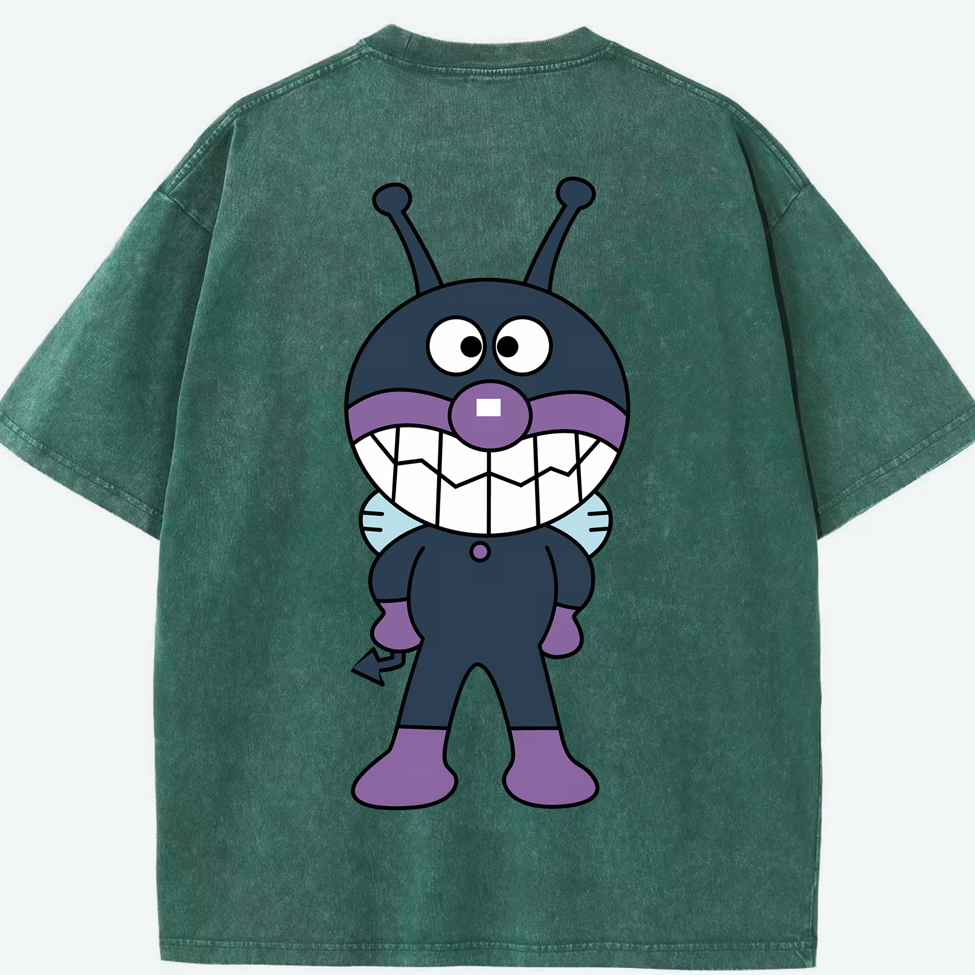 （画像用） アンパンマン Anpanman 綿100% ヴィンテージ風 半袖Tシャツ（背面プリント）